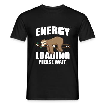 Energy Invites Sloth Sloth Chiller Gift - Men's T-Shirt - black - Front - AI Model Male 178 light (178cm)