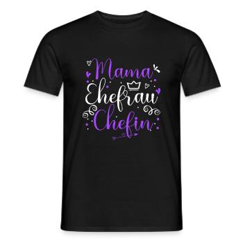 Mama Ehefrau Chefin Herz Muttertag Geschenk - Männer T-Shirt - Schwarz - Vorne - AI Model Male 178 light (178cm)