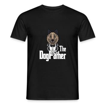 The Dogfather Shepherd Dogs Papa Fête des pères - T-shirt homme - noir - Devant - AI Model Male 178 light (178cm)