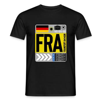 Frankfurt am Main - Männer T-Shirt - Schwarz - Vorne - AI Model Male 178 light (178cm)