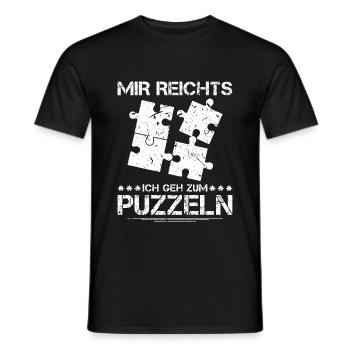 Mir Reichts Ich Geh Puzzeln Lustig Puzzle - Männer T-Shirt - Schwarz - Vorne - AI Model Male 178 light (178cm)