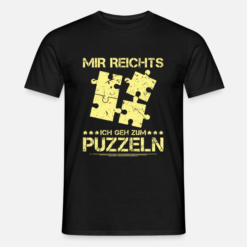 Puzzle Spruch Puzzleteil - Männer T-Shirt - Schwarz