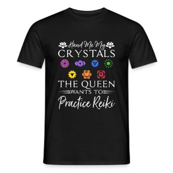 Reiki Meister Heilung Kristalle Chakra Reiki - Männer T-Shirt - Schwarz - Vorne - AI Model Male 178 light (178cm)