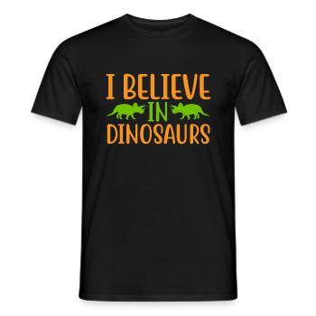 I Believe In Dinosaurs - Men's T-Shirt - black - Front - AI Model Male 178 light (178cm)
