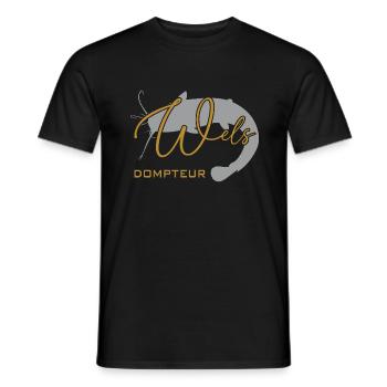 Welsdompteur Welsflüsterer Welsangler - Männer T-Shirt - Schwarz - Vorne - AI Model Male 178 light (178cm)