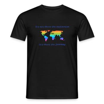 Rainbowworld - Il s'agit du voyage - T-shirt homme - noir - Devant - AI Model Male 178 light (178cm)
