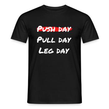 Push day Workout - Push Pull Leg - Männer T-Shirt - Schwarz - Vorne - AI Model Male 178 light (178cm)