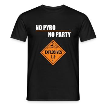 No Pyro No Party - Männer T-Shirt - Schwarz - Vorne - AI Model Male 178 light (178cm)