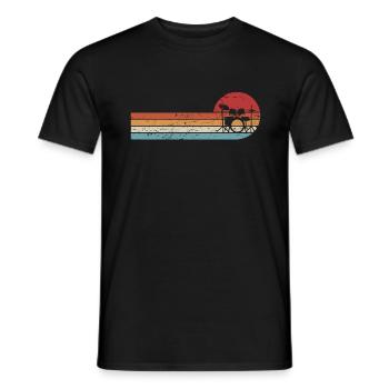 Retro Drums Batteur Batteur - T-shirt homme - noir - Devant - AI Model Male 178 light (178cm)