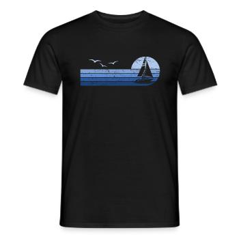 Voilier Sailor Sailboat Captain - T-shirt homme - noir - Devant - AI Model Male 178 light (178cm)