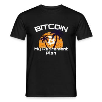 Bitcoin my Retirement Plan - Men's T-Shirt - black - Front - AI Model Male 178 light (178cm)