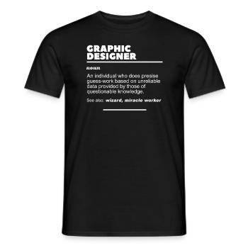 Graphiste disant profession métier graphiste cadeau - T-shirt homme - noir - Devant - AI Model Male 178 light (178cm)