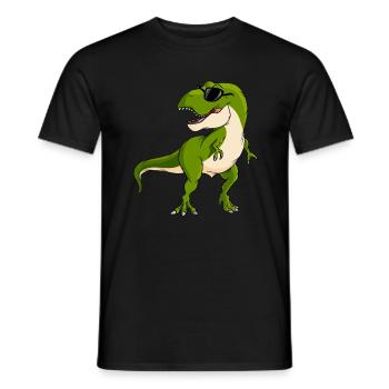 T-Rex garçon shirt dinosaure cool Dino cadeau - T-shirt homme - noir - Devant - AI Model Male 178 light (178cm)