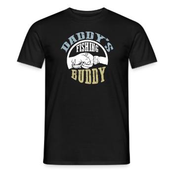 Cadeau de pêcheur de poisson bébé père pêche - T-shirt homme - noir - Devant - AI Model Male 178 light (178cm)