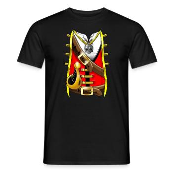 Pirate costume disguise pirate costume Halloween - Men's T-Shirt - black - Front - AI Model Male 178 light (178cm)