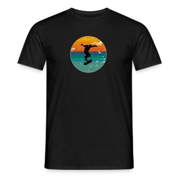 Skate, skaten, Skater, Skateboard - Männer T-Shirt - Schwarz - Vorne - AI Model Male 178 light (178cm)