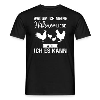 Hühner Hühnerstall Huhn Geschenk - Männer T-Shirt - Schwarz - Vorne - AI Model Male 178 light (178cm)