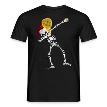 Padel Dabbing Skeleton - Lustiger Padelist Dab - Männer T-Shirt - Schwarz - Vorne - AI Model Male 178 light (178cm)