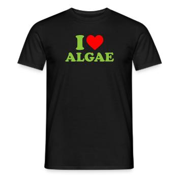 I love algae, algae diatom - Men's T-Shirt - black - Front - AI Model Male 178 light (178cm)