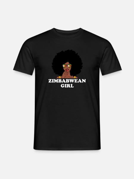zimbabwe girl, zimbabwe - Men's T-Shirt - black