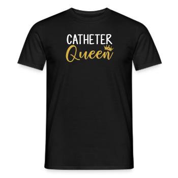 Catheter Queen, Nurse Dialysis Urology - Men's T-Shirt - black - Front - AI Model Male 178 light (178cm)