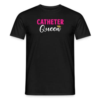 Catheter Queen, Nurse Dialysis Urology - Men's T-Shirt - black - Front - AI Model Male 178 light (178cm)