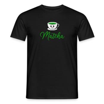 matcha, Funny matcha - Men's T-Shirt - black - Front - AI Model Male 178 light (178cm)