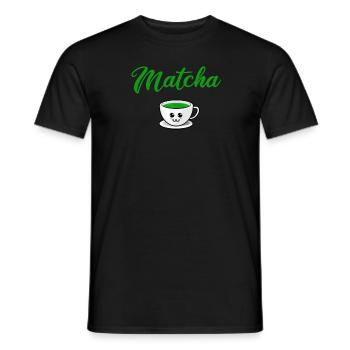 matcha, funny matcha - Men's T-Shirt - black - Front - AI Model Male 178 light (178cm)