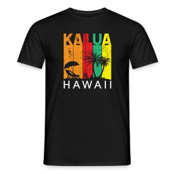 Kailua hawaiian, hawaii - Men's T-Shirt - black - Front - AI Model Male 178 light (178cm)