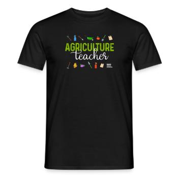 AgTeacher , Agriculture Teacher - Men's T-Shirt - black - Front - AI Model Male 178 light (178cm)