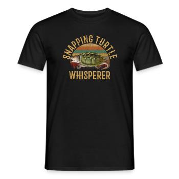 snapping turtle whisperer, snapping turtle - Men's T-Shirt - black - Front - AI Model Male 178 light (178cm)