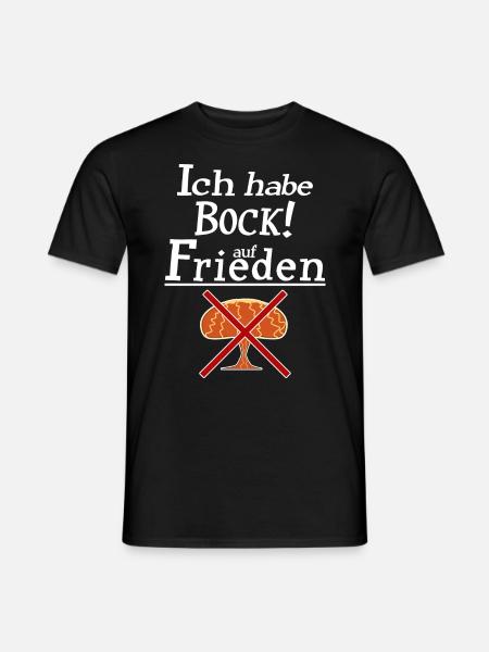 Ich habe Bock auf Frieden - Männer T-Shirt - Schwarz