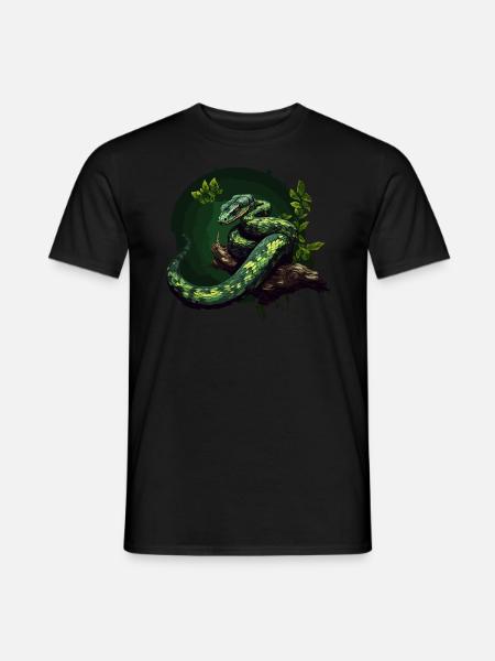 Wąż - T-shirt męski - czarny