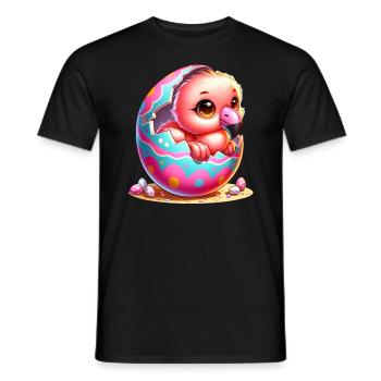 Cute Chick Hatches From Easter Egg - Men's T-Shirt - black - Front - AI Model Male 178 light (178cm)