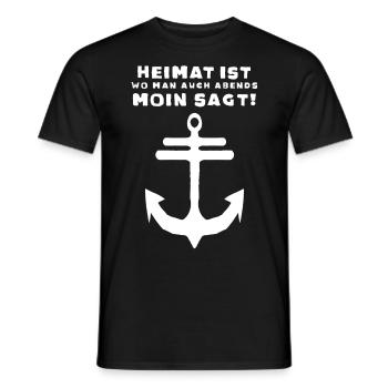 La maison est l’endroit où vous vous dites bonjour le soir - T-shirt homme - noir - Devant - AI Model Male 178 light (178cm)