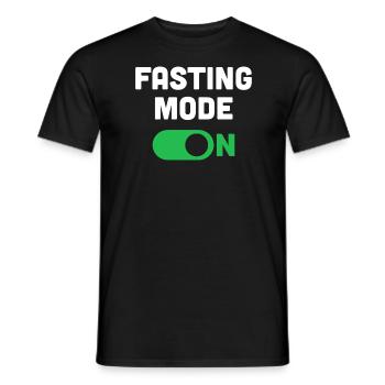 Fasting Mode On - Men's T-Shirt - black - Front - AI Model Male 178 light (178cm)