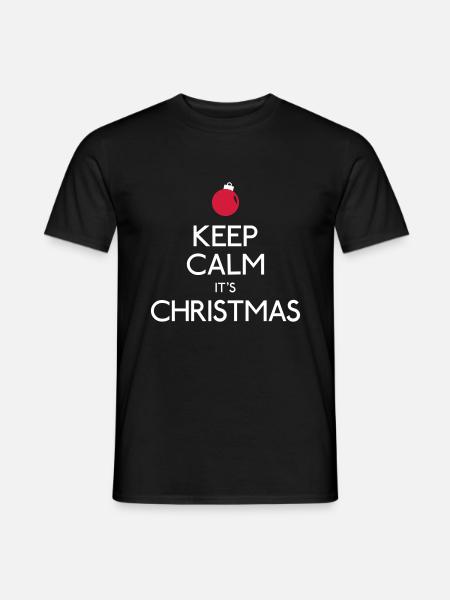 keep calm its christmas - Men's T-Shirt - black