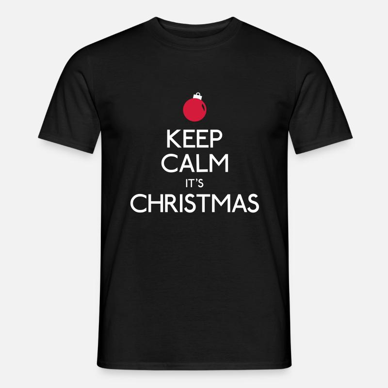 Keep Calm Christmas - Männer T-Shirt - Schwarz