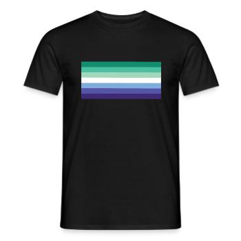 Gay Man Pride Flag - Männer T-Shirt - Schwarz - Vorne - AI Model Male 178 light (178cm)