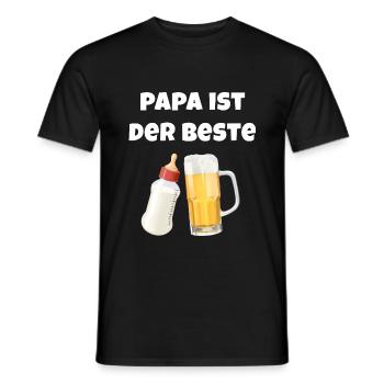 Papa ist der Beste - Männer T-Shirt - Schwarz - Vorne - AI Model Male 178 light (178cm)
