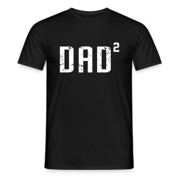 DAD von 2 - lustige Vatertagsgeschenk - Papa zwei Kinder - Männer T-Shirt - Schwarz - Vorne - AI Model Male 178 light (178cm)