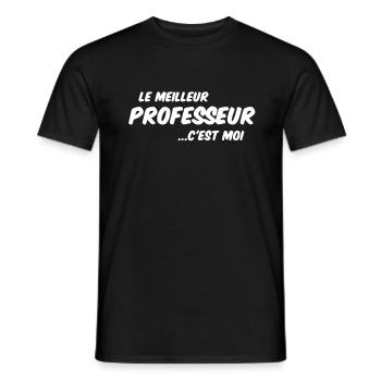 le meilleur professeur - T-shirt homme - noir - Devant - AI Model Male 178 light (178cm)