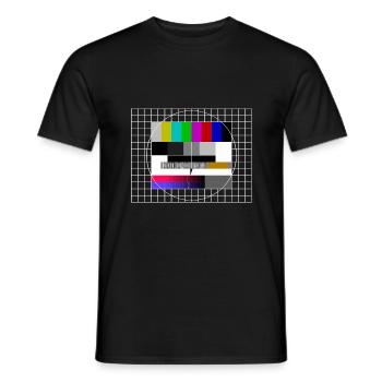 Image d’essai Rétro Vintage - T-shirt homme - noir - Devant - AI Model Male 178 light (178cm)