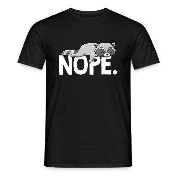 Lustiger Fauler Waschbär Faulenzer Schlafmütze - Männer T-Shirt - Schwarz - Vorne - AI Model Male 178 light (178cm)