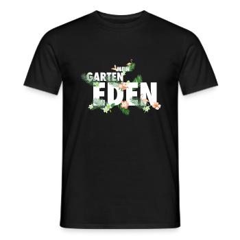 Flamingo Garten Eden Paradise - Männer T-Shirt - Schwarz - Vorne - AI Model Male 178 light (178cm)