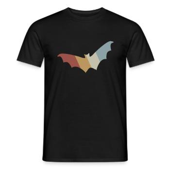 Fledermaus Retro Style Vintage - Männer T-Shirt - Schwarz - Vorne - AI Model Male 178 light (178cm)