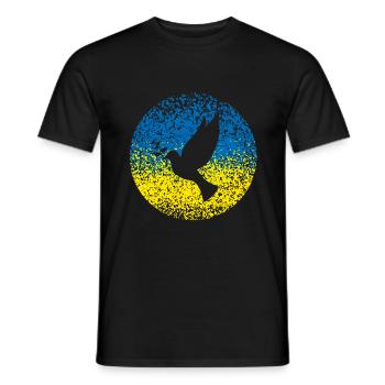 Ukraine Friedenstaube - Männer T-Shirt - Schwarz - Vorne - AI Model Male 178 light (178cm)