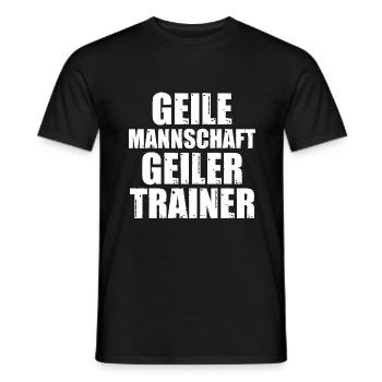 Fußballtrainer Spruch Bester Trainer Fußballcoach - Männer T-Shirt - Schwarz - Vorne - AI Model Male 178 light (178cm)