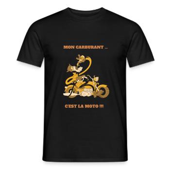 Motard humour - T-shirt homme - noir - Devant - AI Model Male 178 light (178cm)
