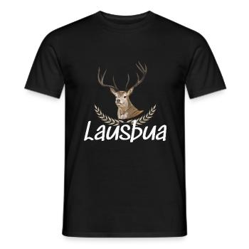 Lausbua Hirsch Lederhosen - Männer T-Shirt - Schwarz - Vorne - AI Model Male 178 light (178cm)